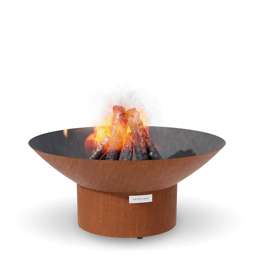 Arteflame Classic 40″ - Fire Pit (CORTEN Bowl; Short Round / Short Euro / Built-In No Base)