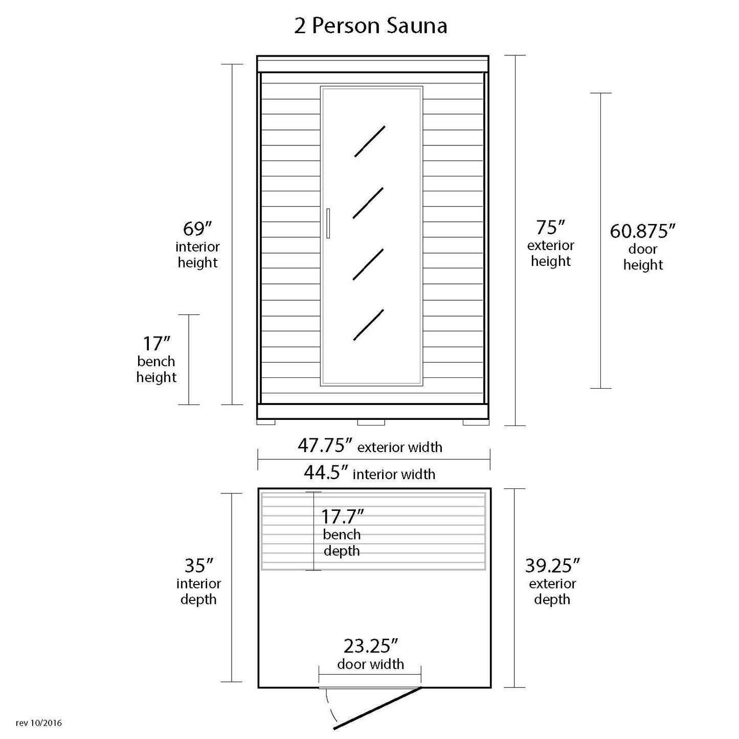 Coronado 2-Person Deluxe Infrared Sauna