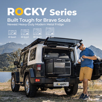 BougeRV Rocky 81QT Fridge + Battery