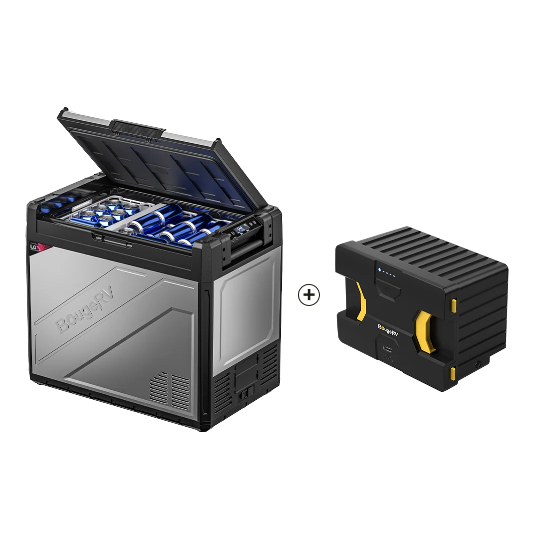 BougeRV Rocky 81QT Fridge + Battery