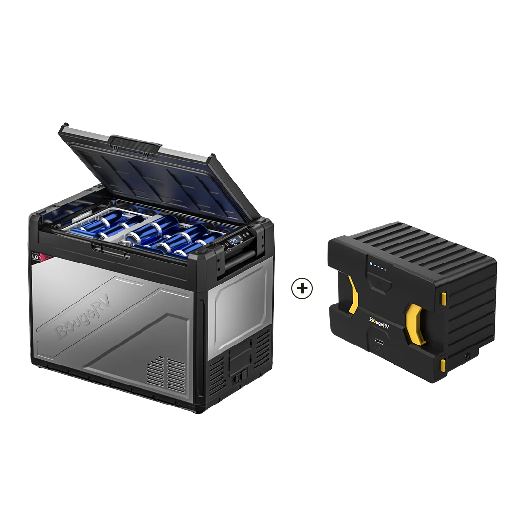 BougeRV Rocky 69QT Fridge + Battery
