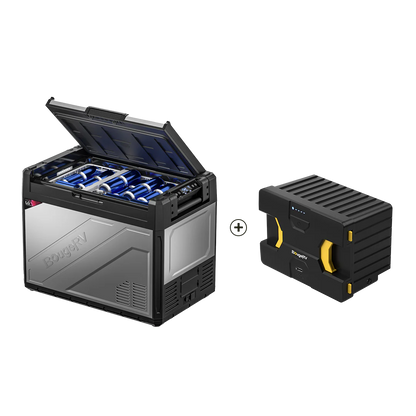 BougeRV Rocky 69QT Fridge + Battery