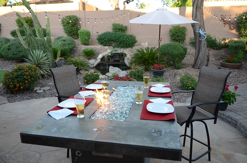 Entertainer Bar Gas Fire Pit Table