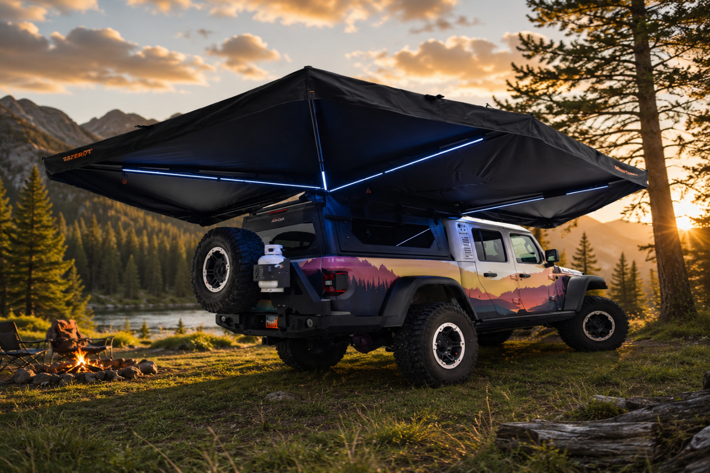 Onyx 270 Freestanding Vehicle Awning – Right