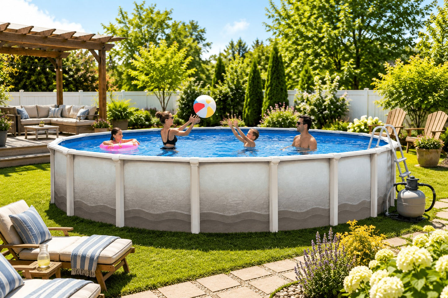 Blue Wave Belize 15' Round Pool