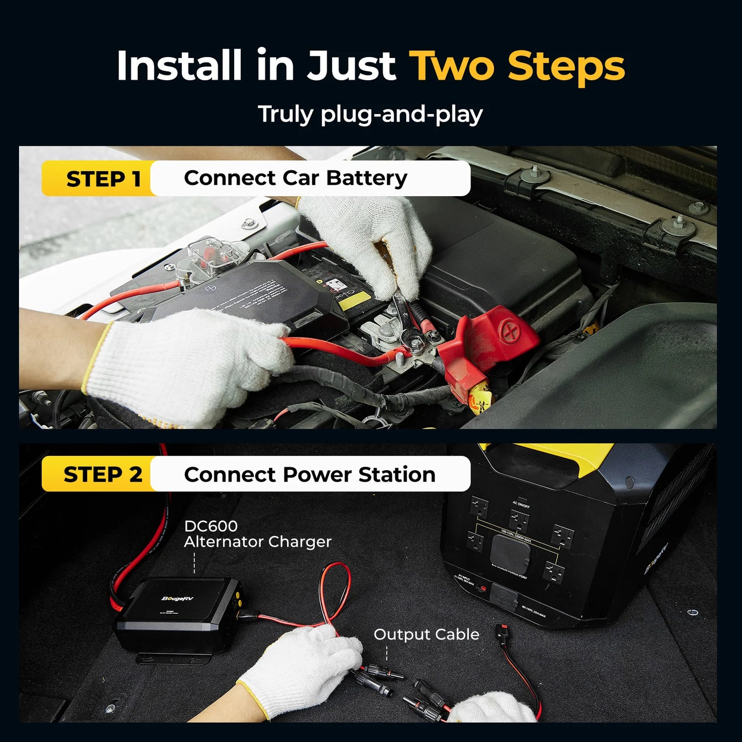 BougeRV DC600 Alternator Charger