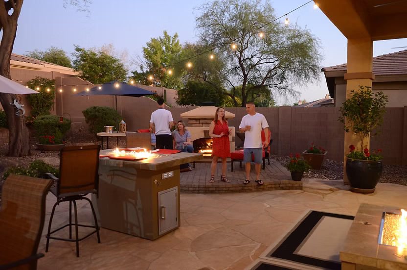 Entertainer Bar Gas Fire Pit Table