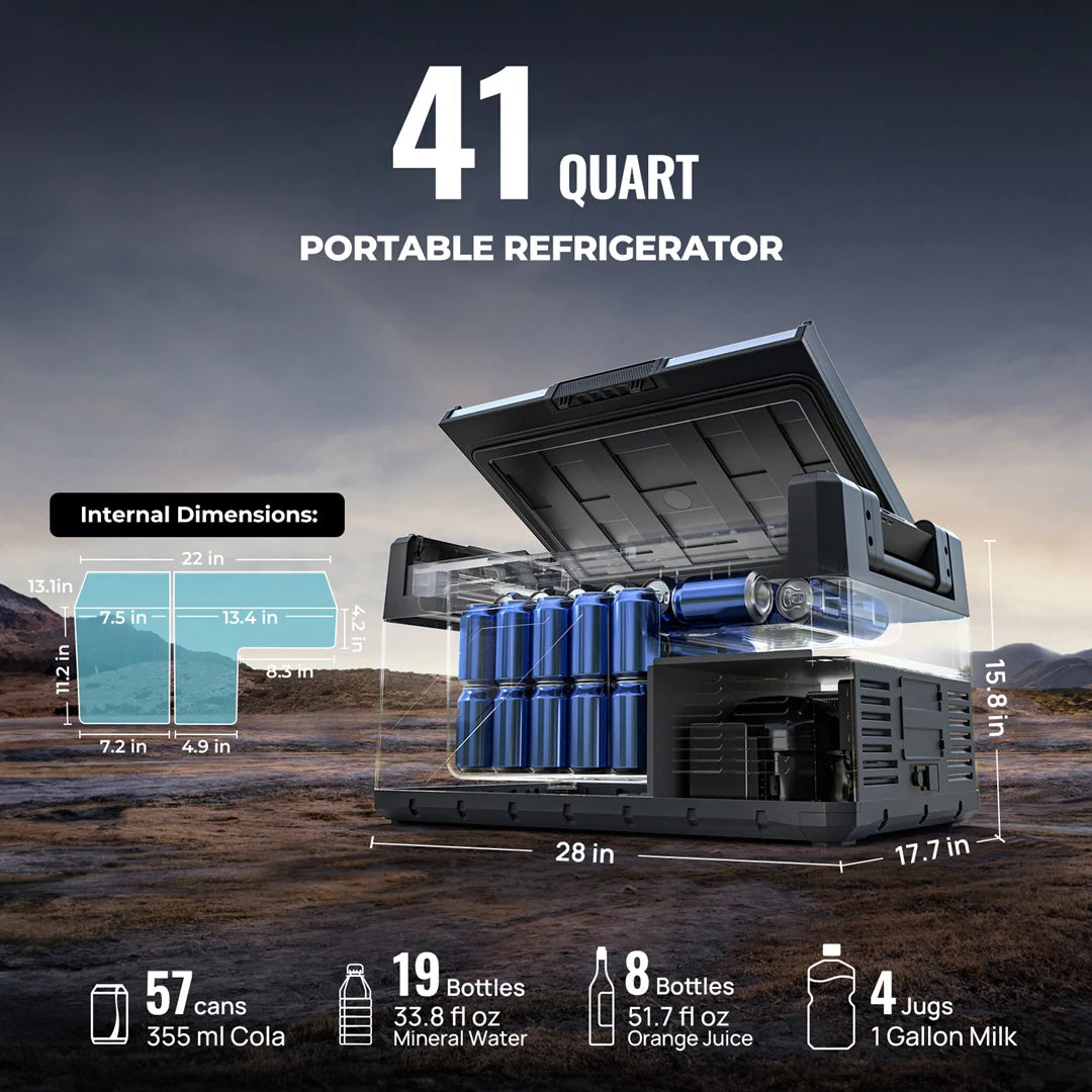 BougeRV Rocky 41QT Fridge + Battery