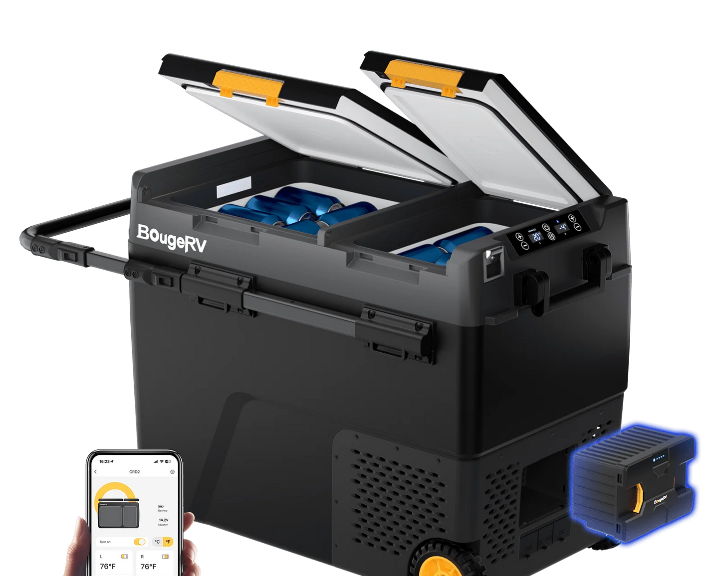 BougeRV V2.0 61QT Fridge + 240Wh Battery