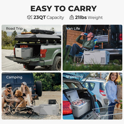 BougeRV 23 Quart Portable Fridge For Travel