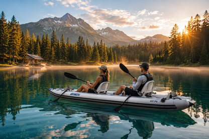 Paddleski™ Inflatable Boat - 2 Person Swivel Seat