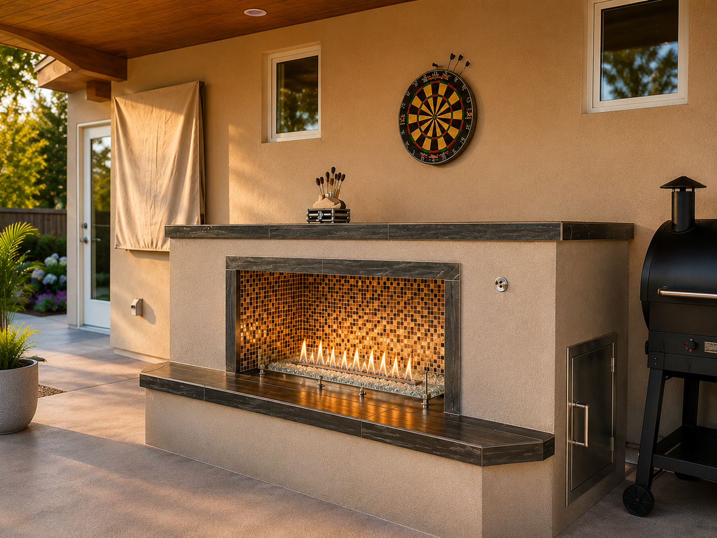 The Entertainer Outdoor Fireplace