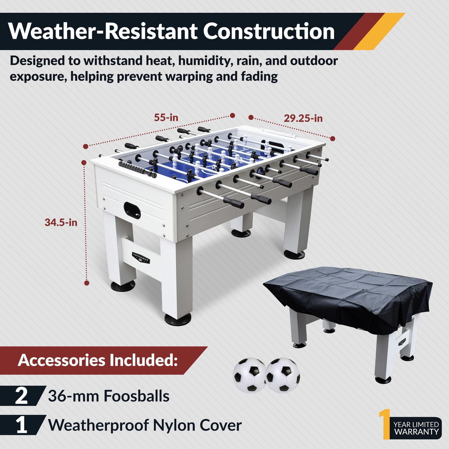 Highlander 55" Outdoor Foosball Table