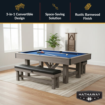 Logan 7' Pool Table Combo Set