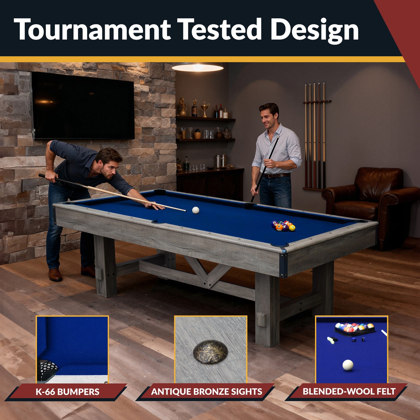 Logan 7' Pool Table Combo Set