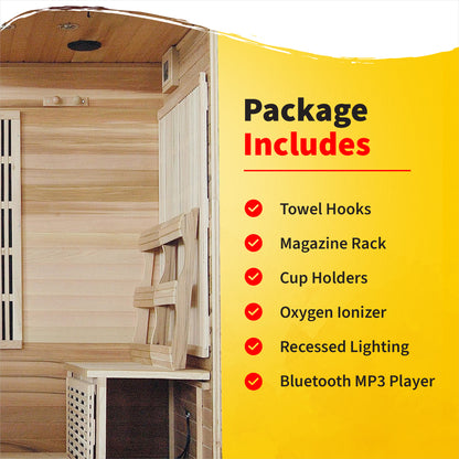 Klondike 4-Person Cedar Infrared Sauna