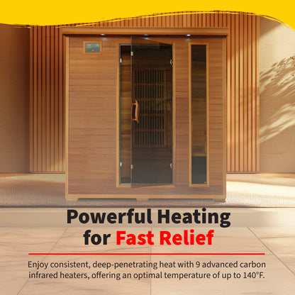 Klondike 4-Person Cedar Infrared Sauna
