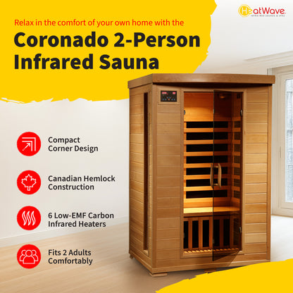 Coronado 2-Person Deluxe Infrared Sauna