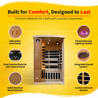 Coronado 2-Person Deluxe Infrared Sauna