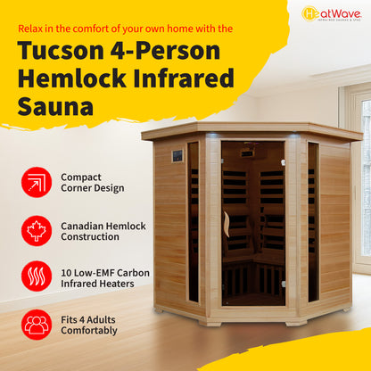 Tucson 4-Person Corner Infrared Sauna