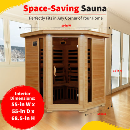 Tucson 4-Person Corner Infrared Sauna