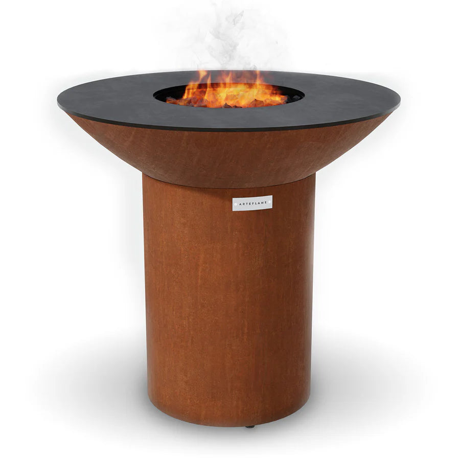 Arteflame Classic 40″ — Round Base Flat-Top Grill & Fire Bowl
