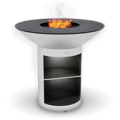 Arteflame 40″ Platinum Series — Stainless Fire Bowl Flat-Top Grill with Storage Base