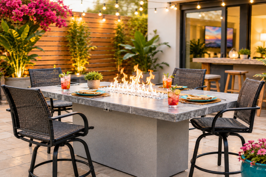 Entertainer Bar Gas Fire Pit Table