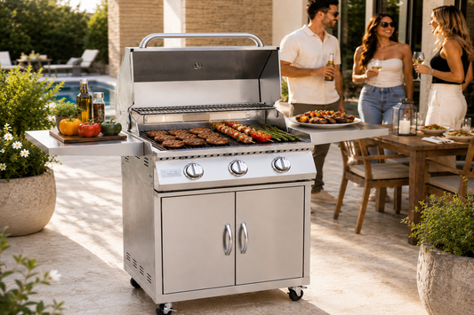 KoKoMo 26" 3 Burner Cart Grill