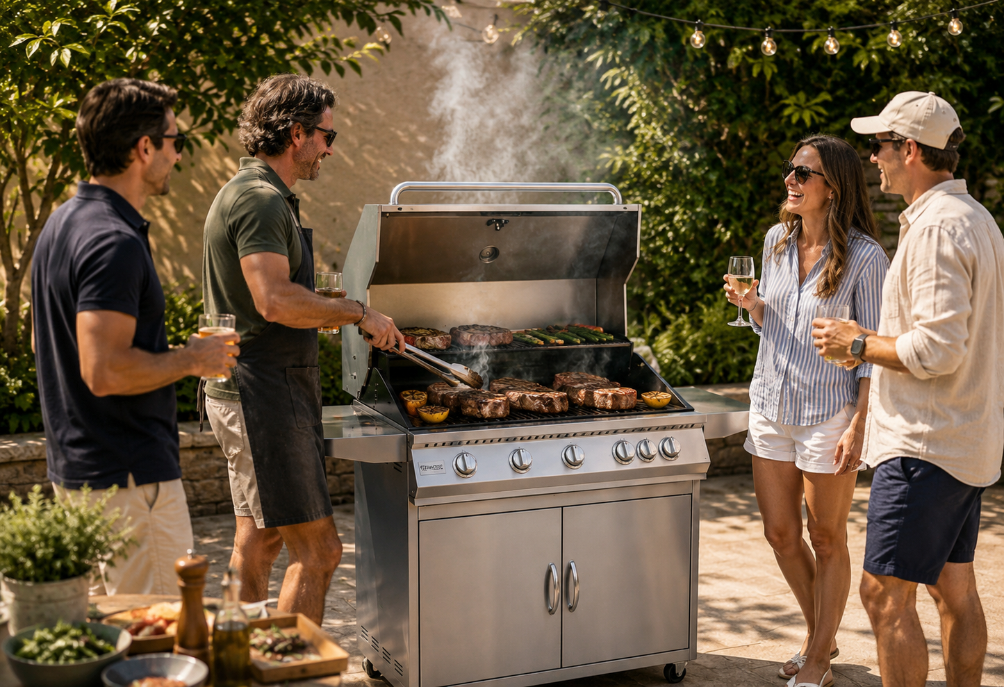KoKoMo 40" 5 Burner Cart Grill