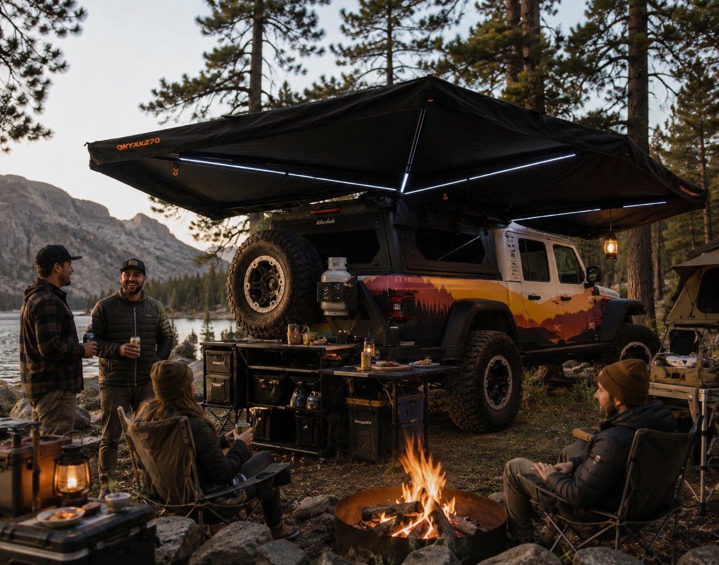 Onyx 270 Freestanding Vehicle Awning – Right