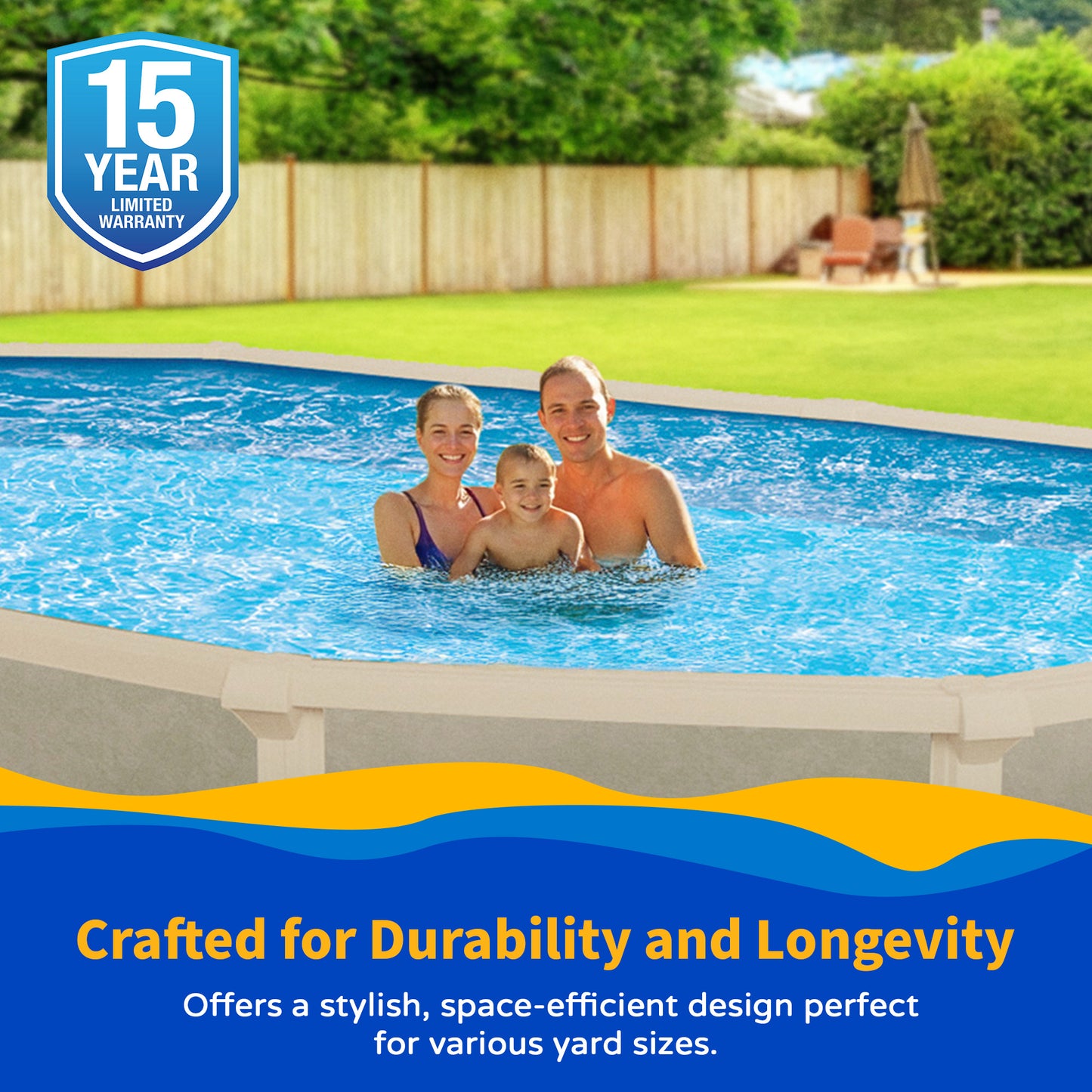 Blue Wave Trinity 18' x 33' Oval Pool