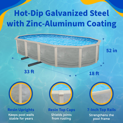 Blue Wave Trinity 18' x 33' Oval Pool