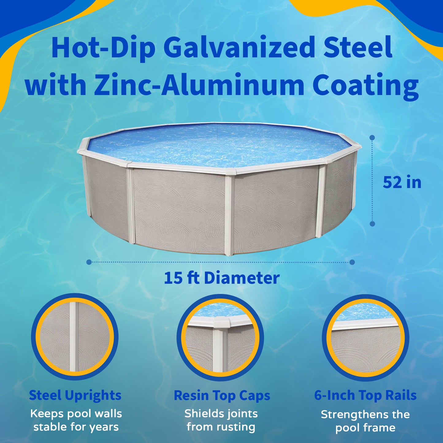 Blue Wave Belize 15' Round Pool