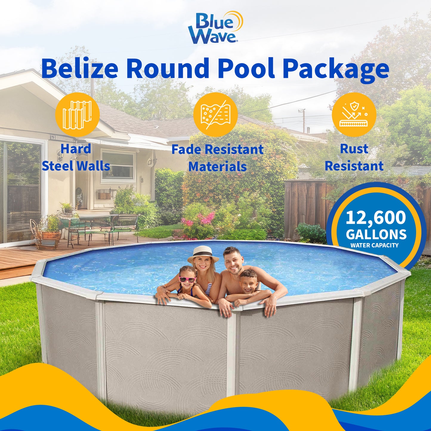 Blue Wave Belize 24' Round Pool