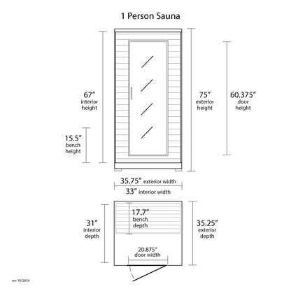 Buena Vista 1-2 Person Infrared Sauna