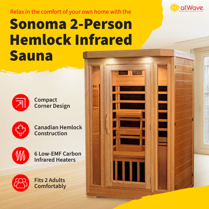 Sonoma 2-Person Infrared Sauna