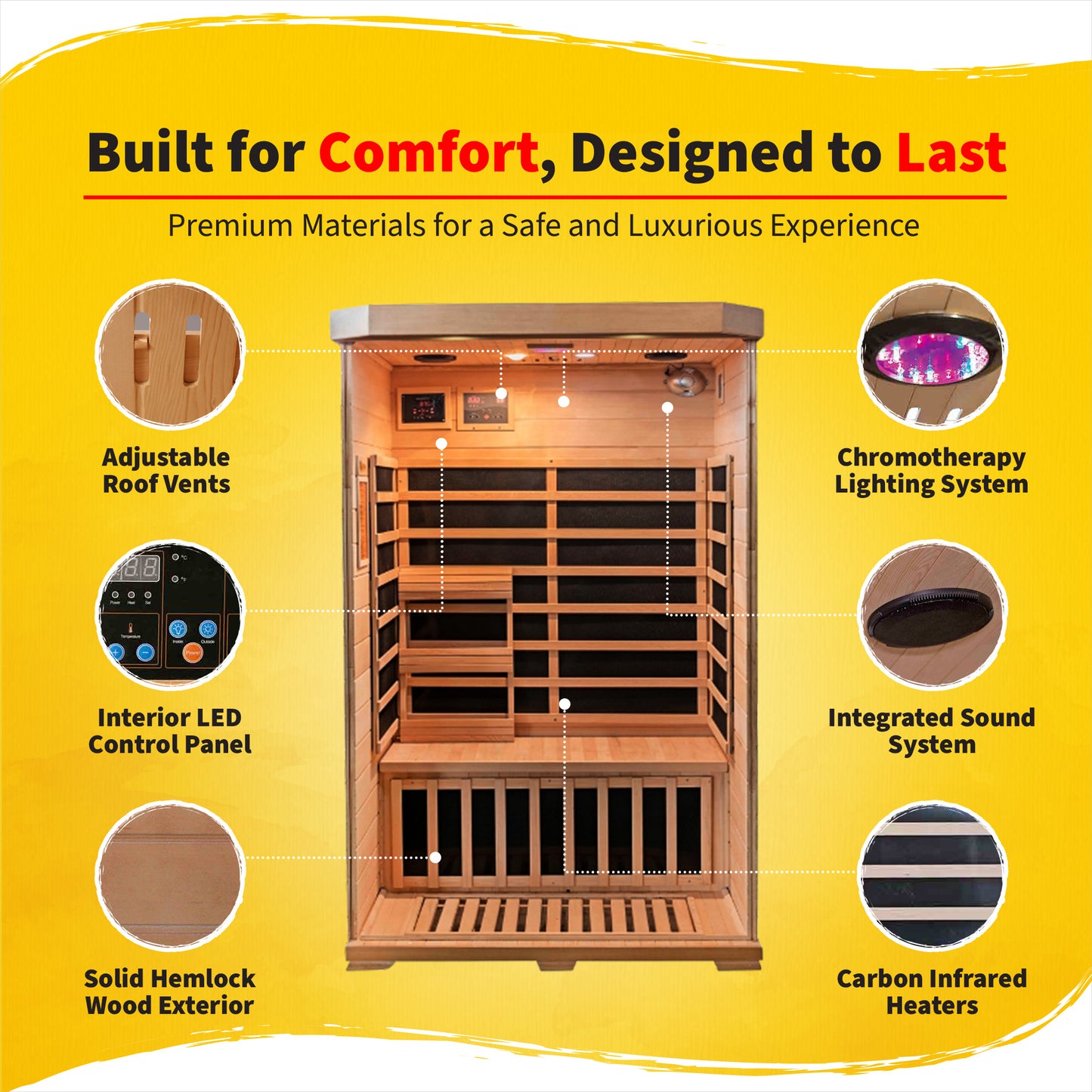 Sonoma 2-Person Infrared Sauna