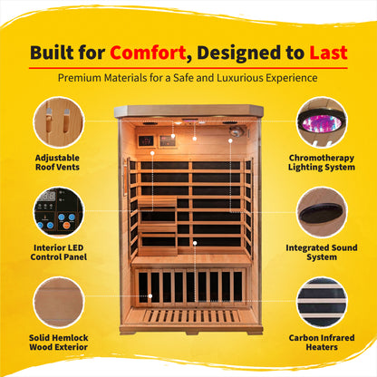 Sonoma 2-Person Infrared Sauna