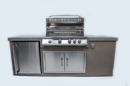 7' Straight BBQ Island